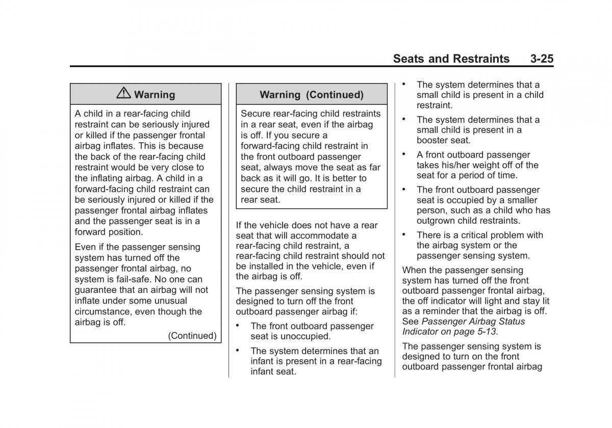 Chevrolet Captiva owners manual / page 69