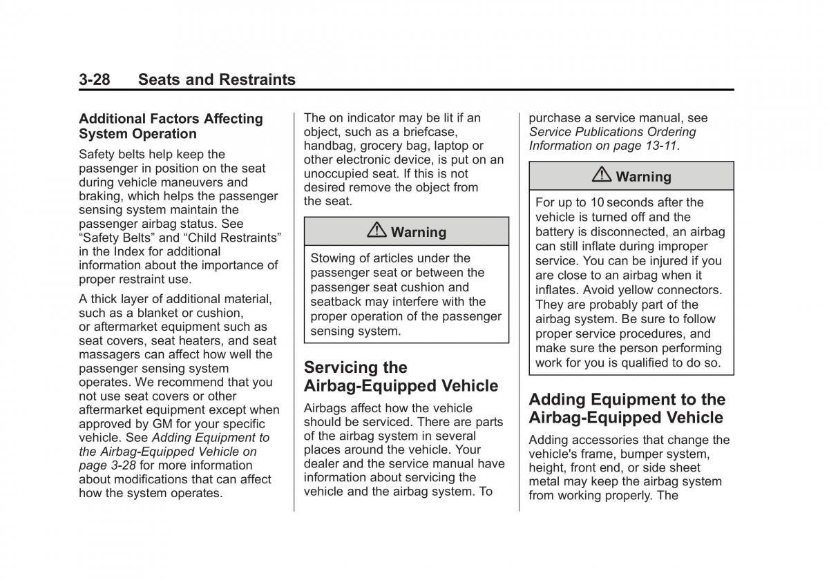 Chevrolet Captiva owners manual / page 72