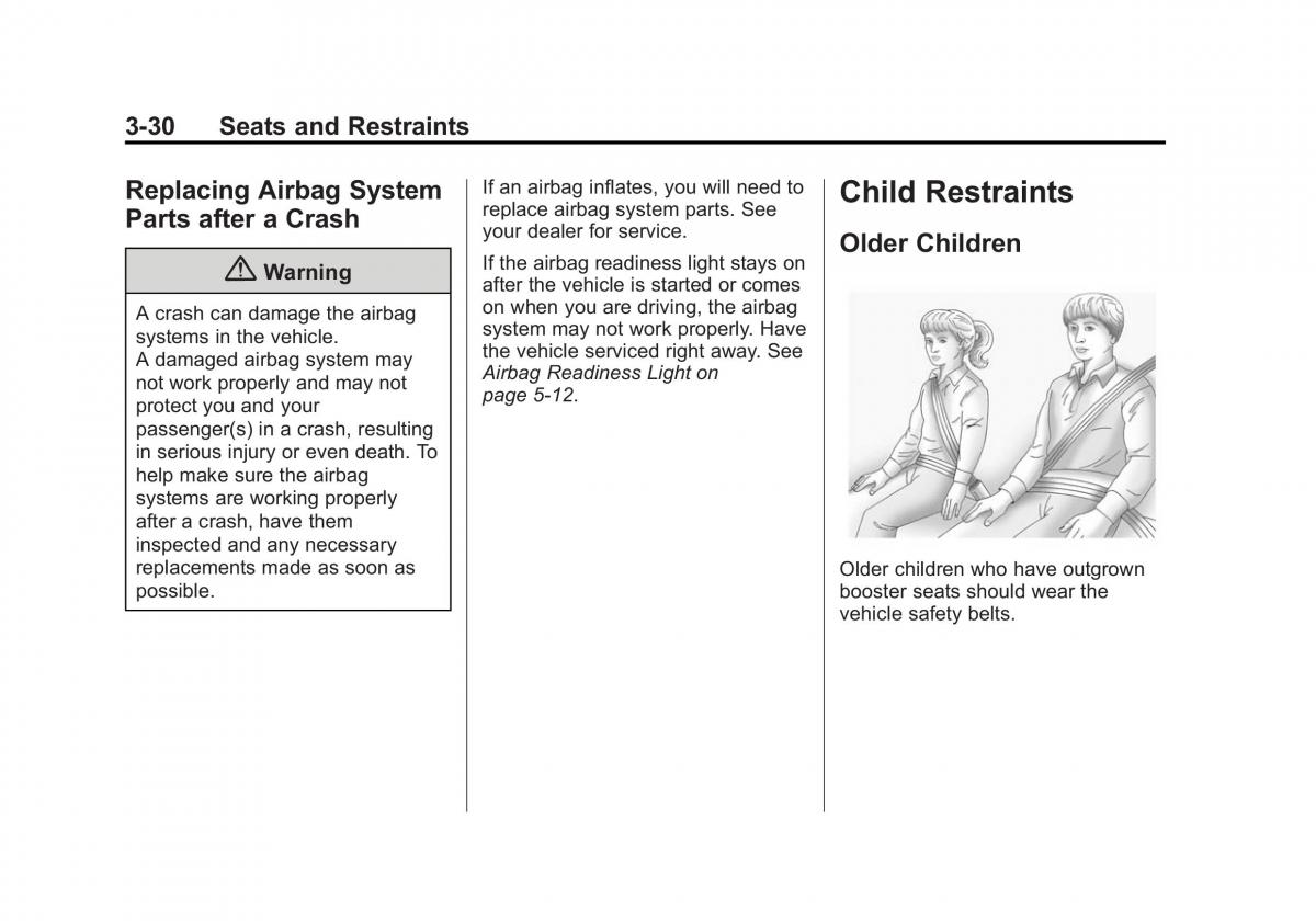 Chevrolet Captiva owners manual / page 74