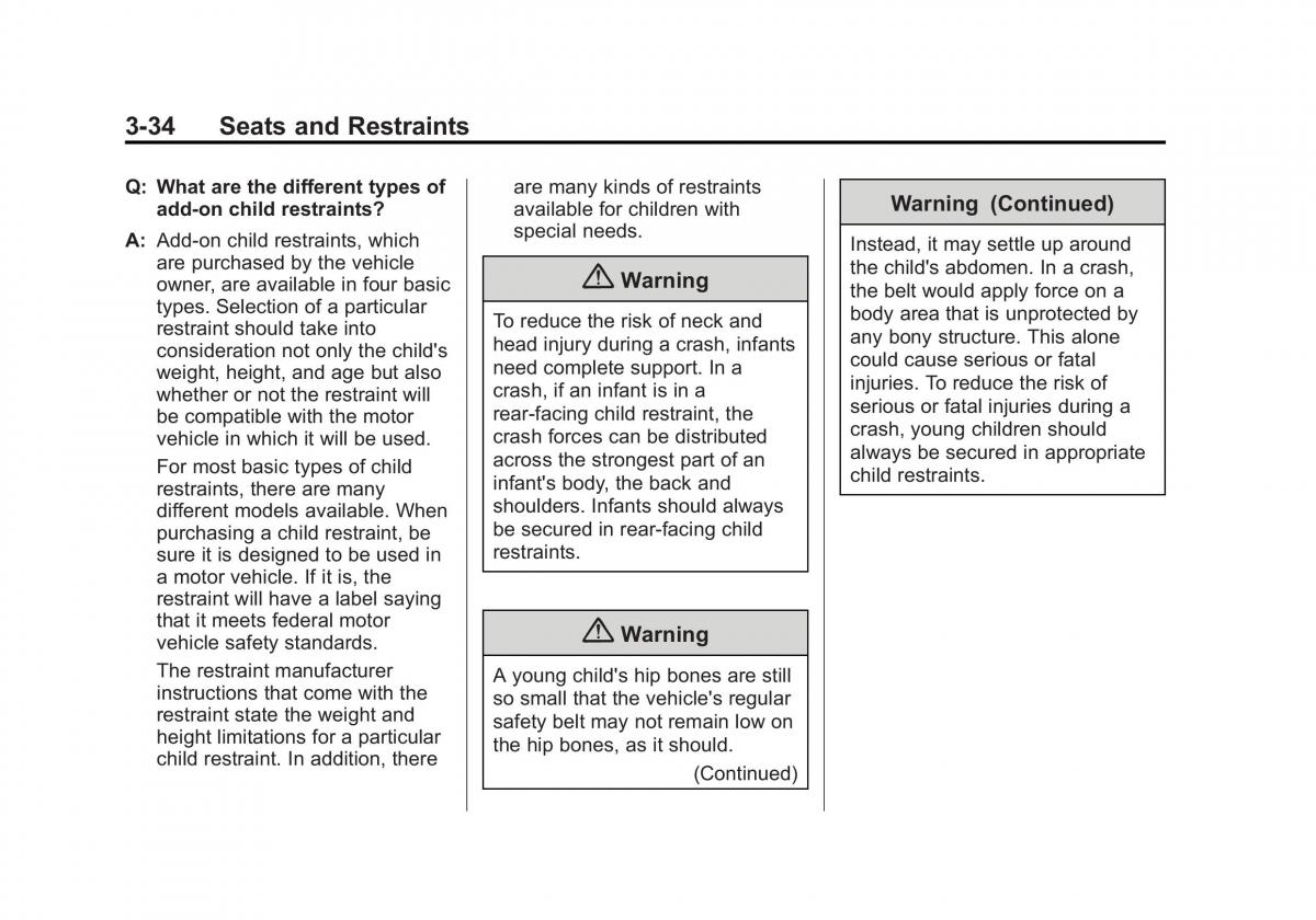 Chevrolet Captiva owners manual / page 78