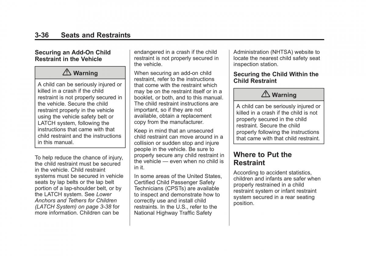 Chevrolet Captiva owners manual / page 80