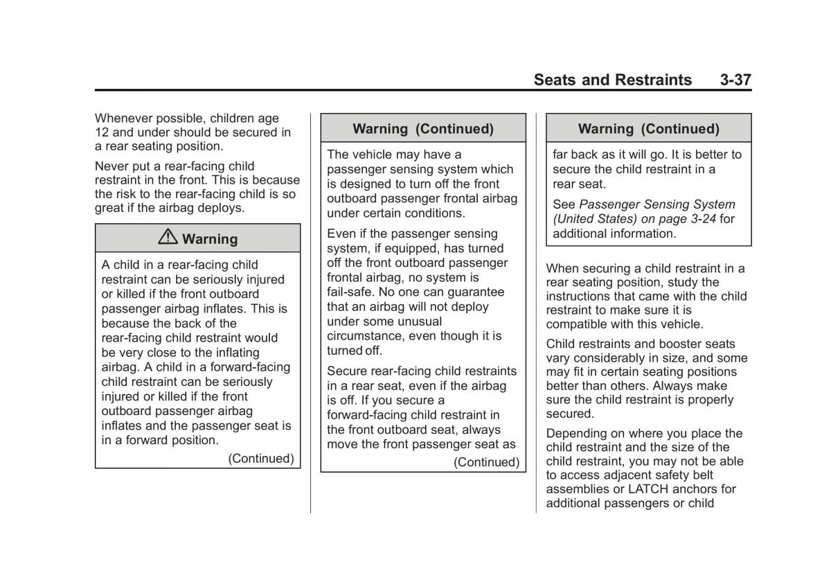 Chevrolet Captiva owners manual / page 81