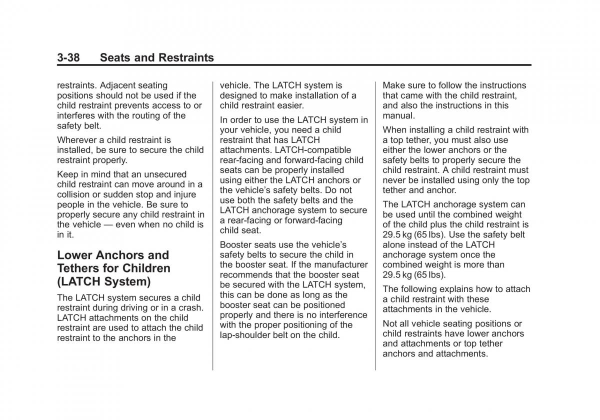 Chevrolet Captiva owners manual / page 82