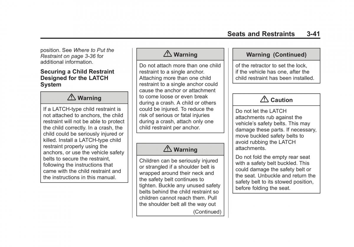 Chevrolet Captiva owners manual / page 85