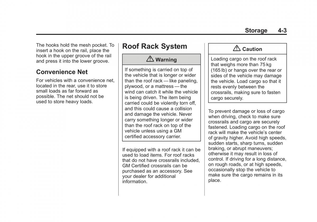 Chevrolet Captiva owners manual / page 97