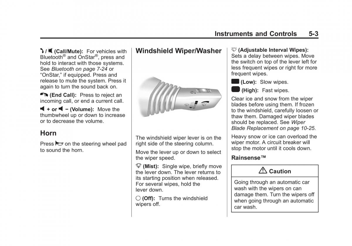 Chevrolet Captiva owners manual / page 101