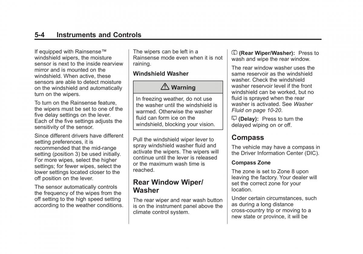 Chevrolet Captiva owners manual / page 102