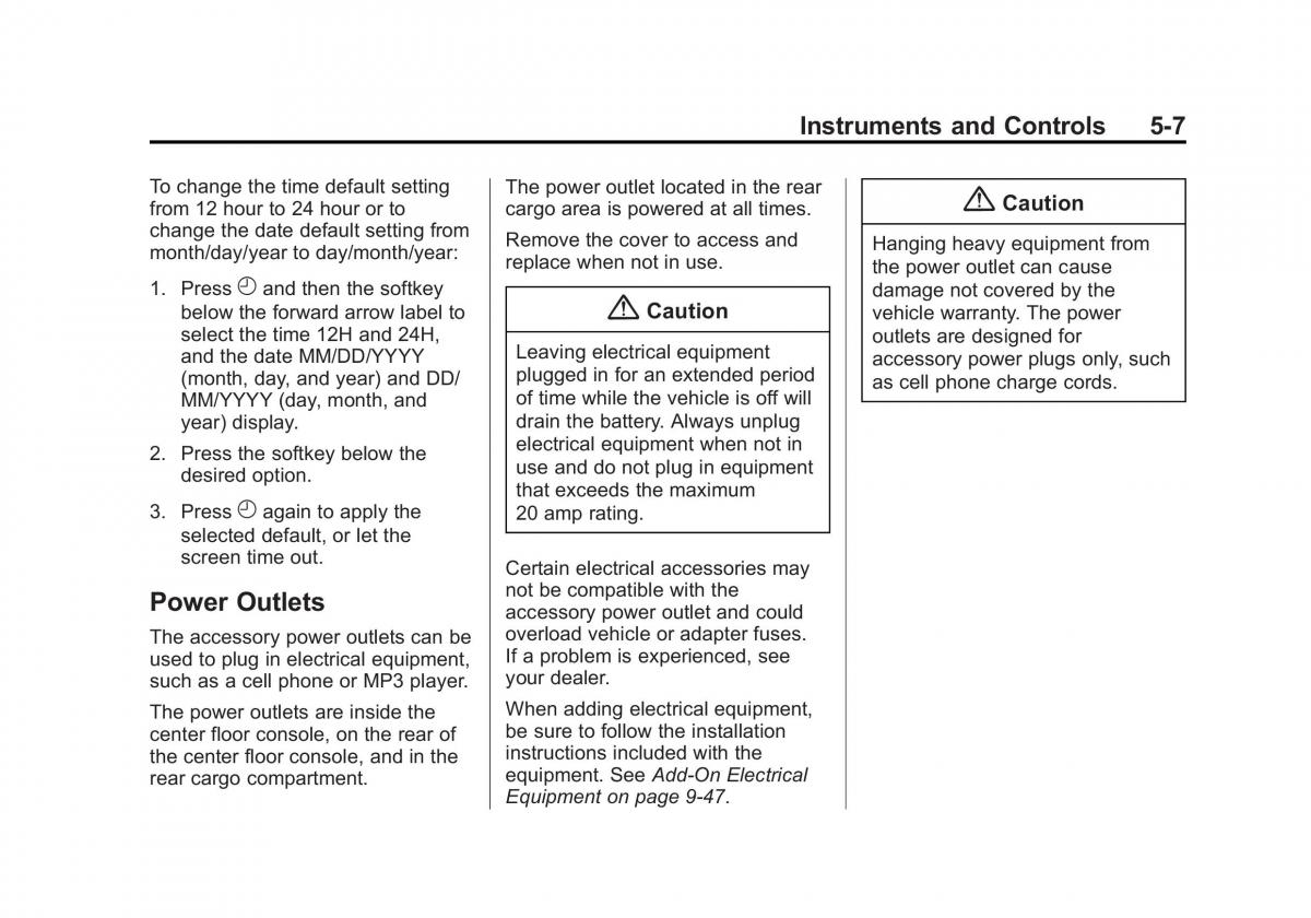 Chevrolet Captiva owners manual / page 105