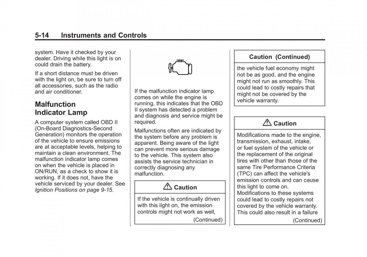 Chevrolet Captiva owners manual / page 112