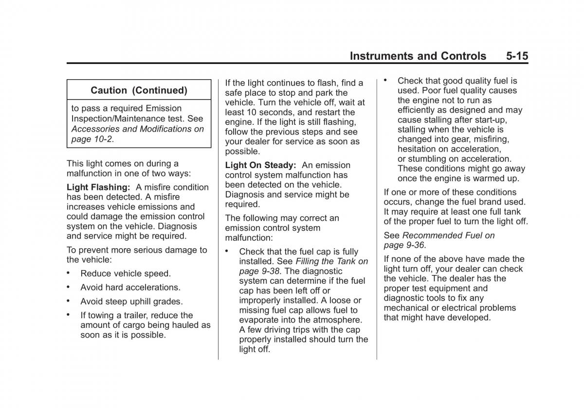 Chevrolet Captiva owners manual / page 113