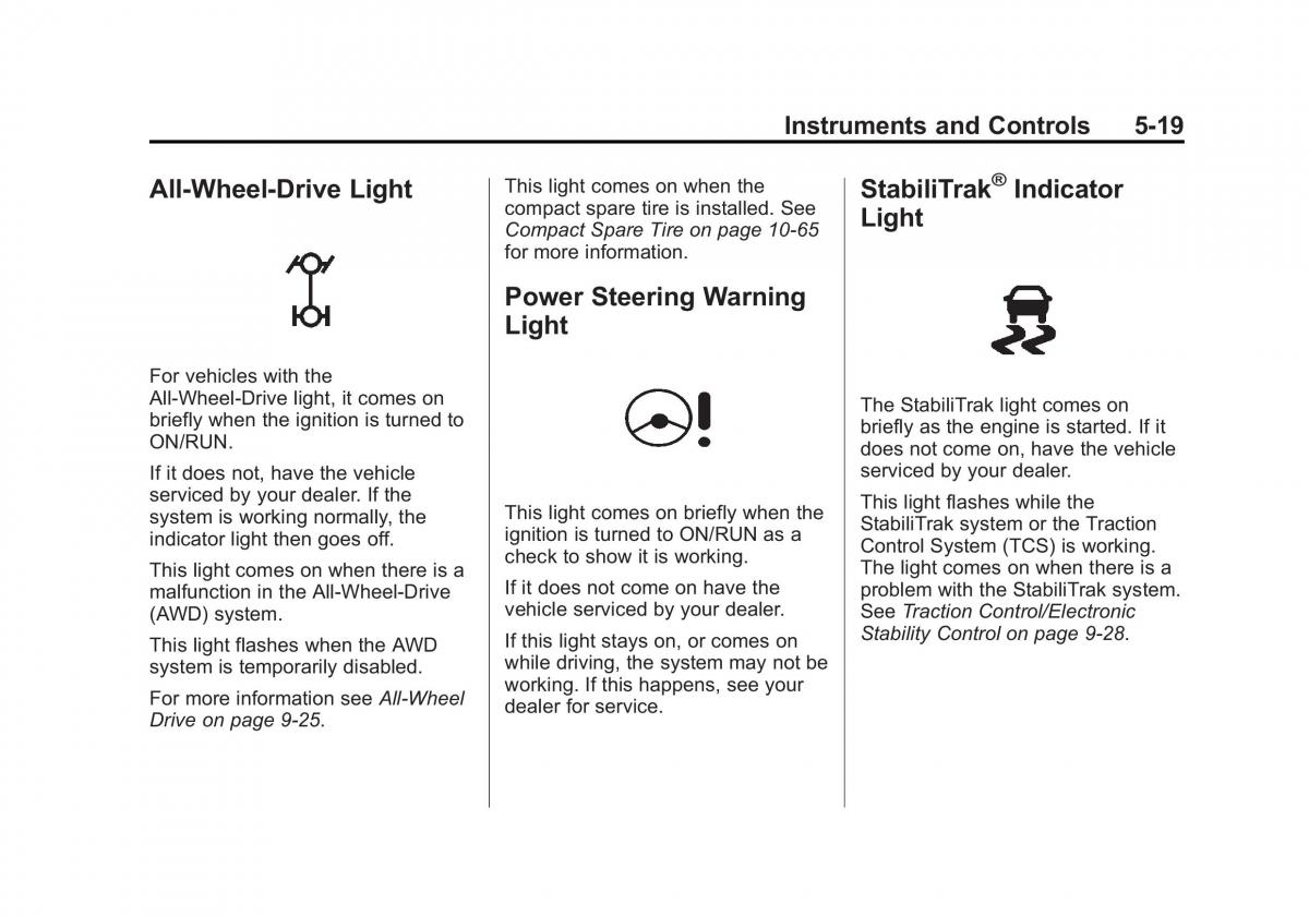 Chevrolet Captiva owners manual / page 117