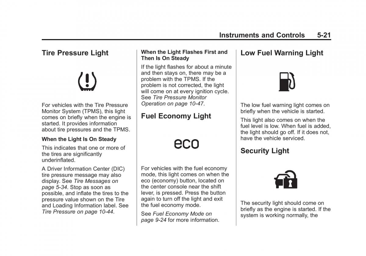 Chevrolet Captiva owners manual / page 119