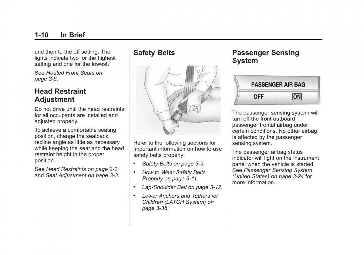 Chevrolet Captiva owners manual / page 16