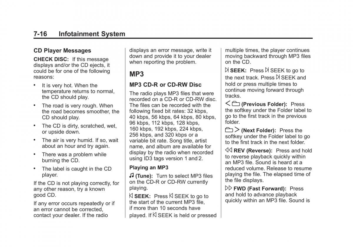 Chevrolet Captiva owners manual / page 166