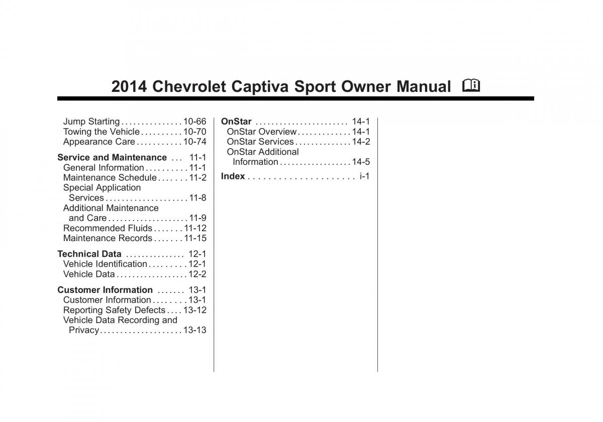 Chevrolet Captiva owners manual / page 2