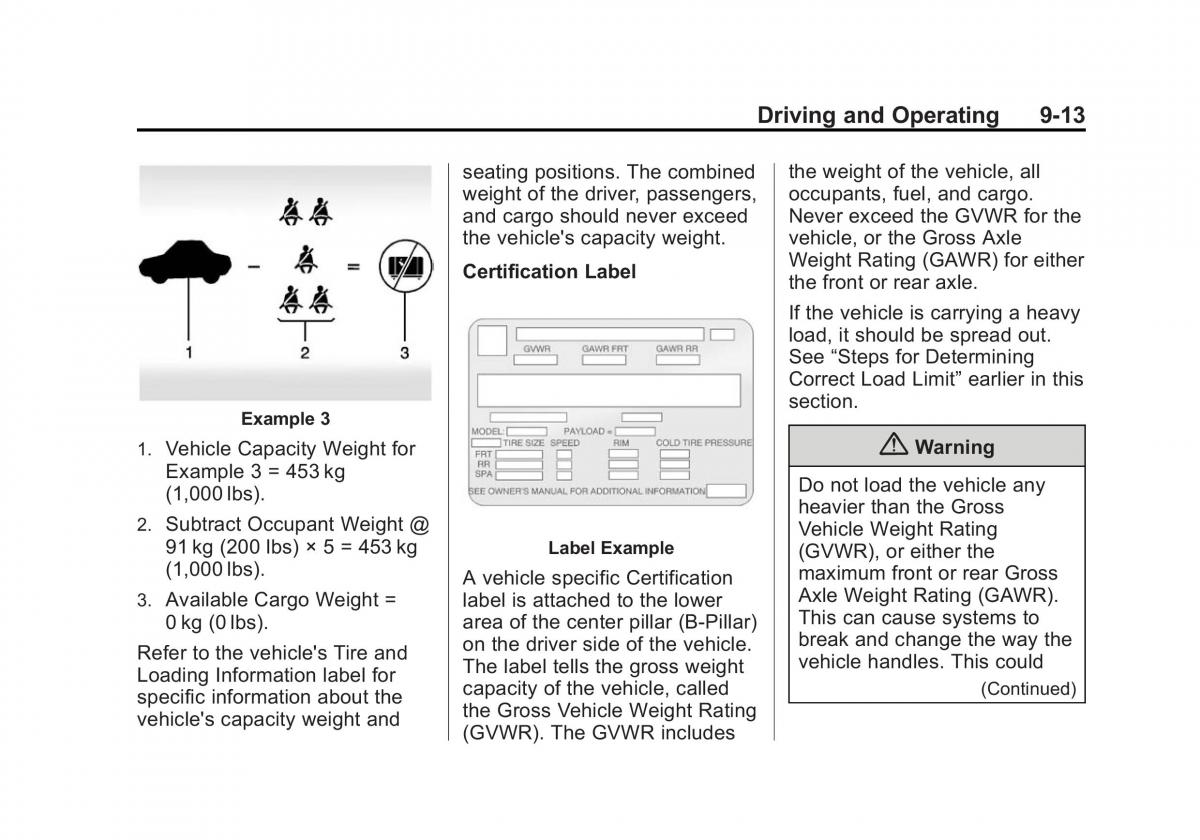 Chevrolet Captiva owners manual / page 205