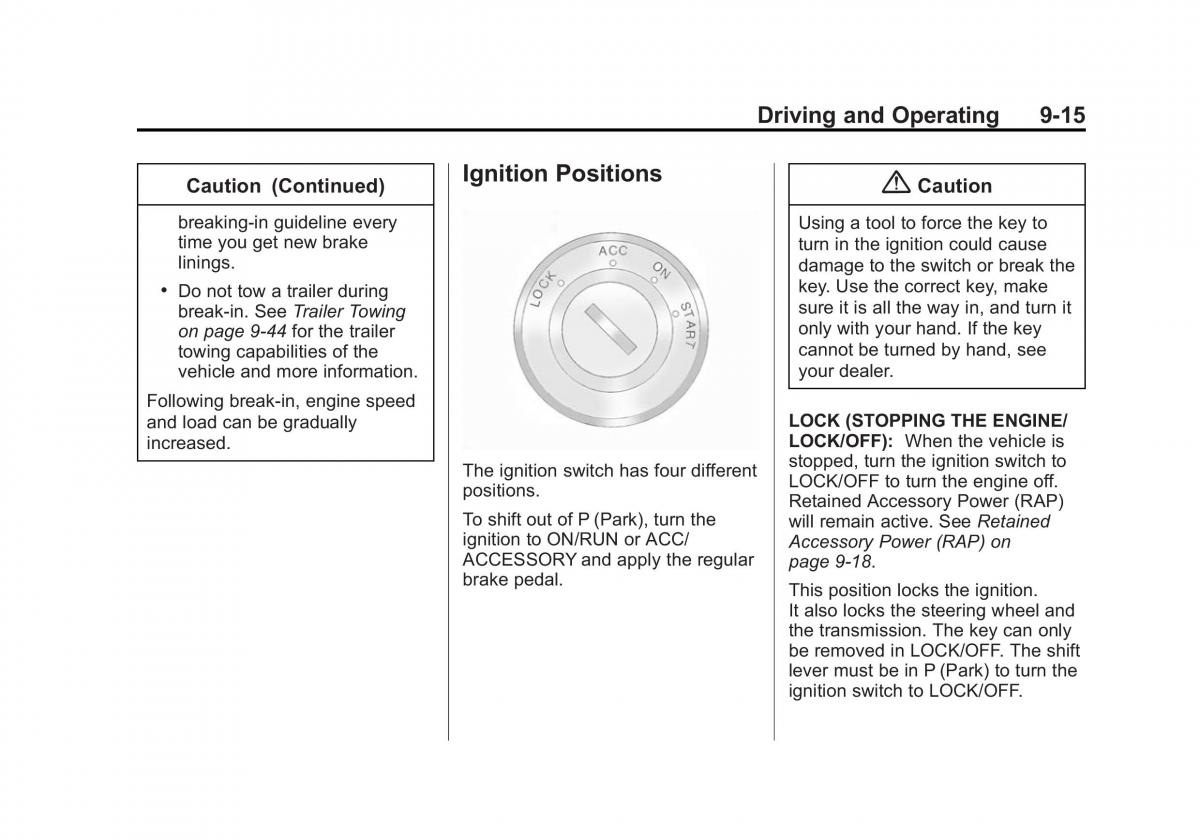 Chevrolet Captiva owners manual / page 207