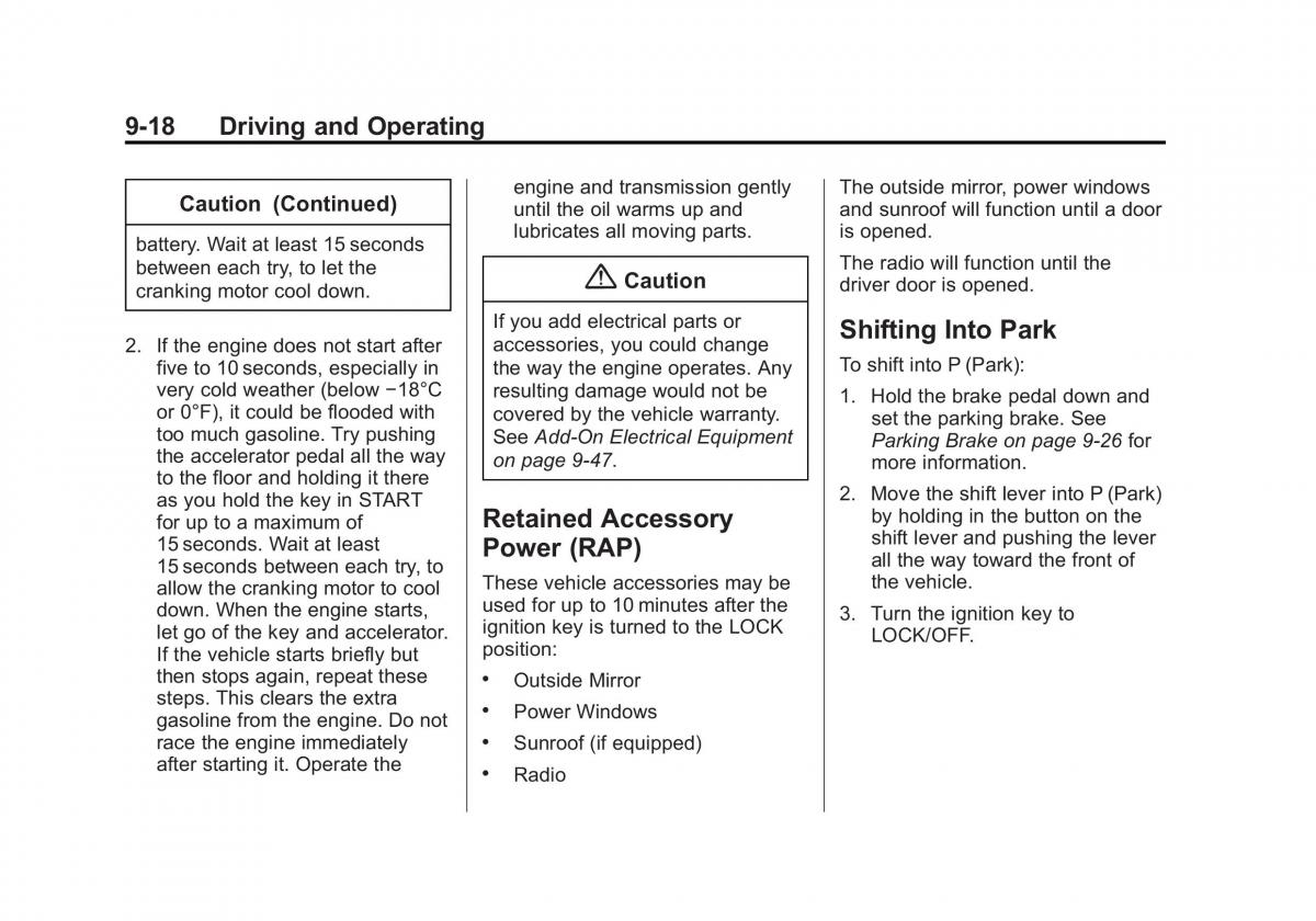 Chevrolet Captiva owners manual / page 210