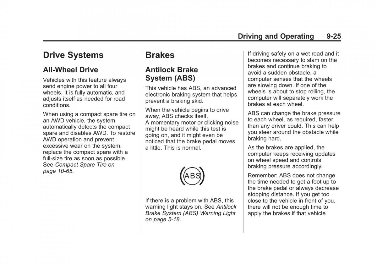 Chevrolet Captiva owners manual / page 217