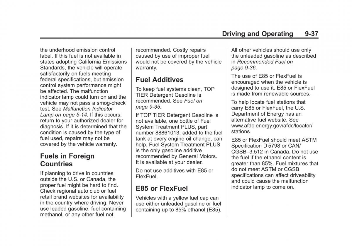 Chevrolet Captiva owners manual / page 229