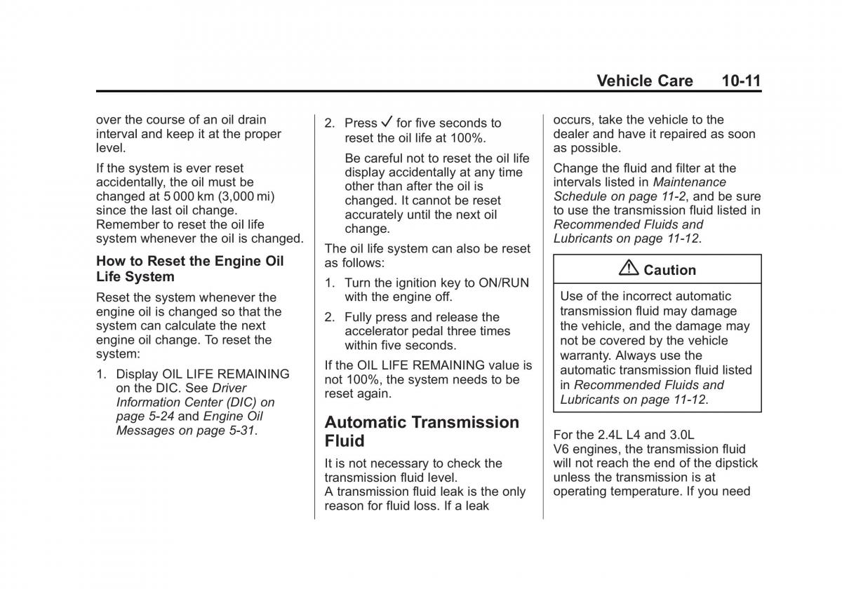 Chevrolet Captiva owners manual / page 251