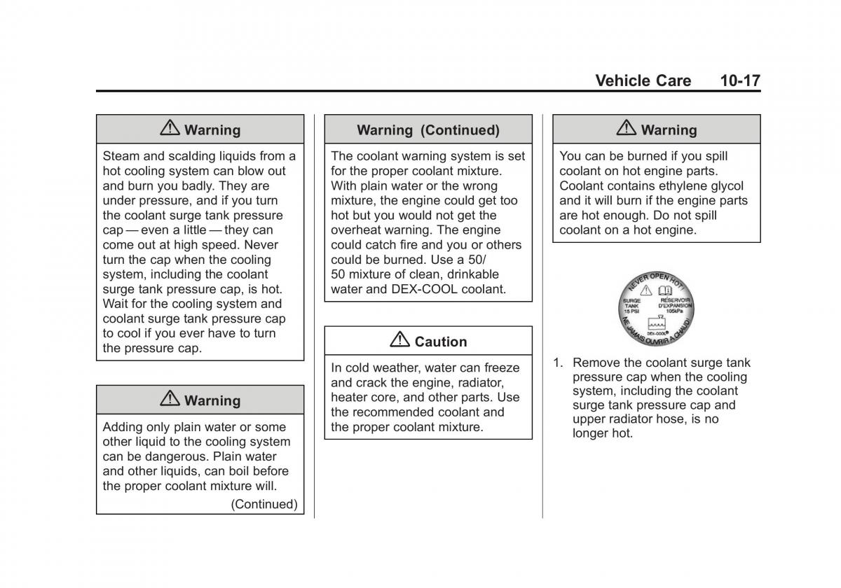 Chevrolet Captiva owners manual / page 257