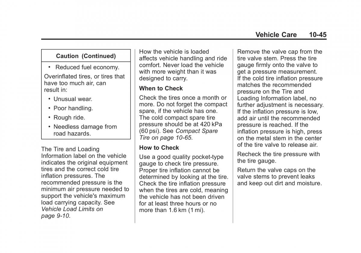 Chevrolet Captiva owners manual / page 285