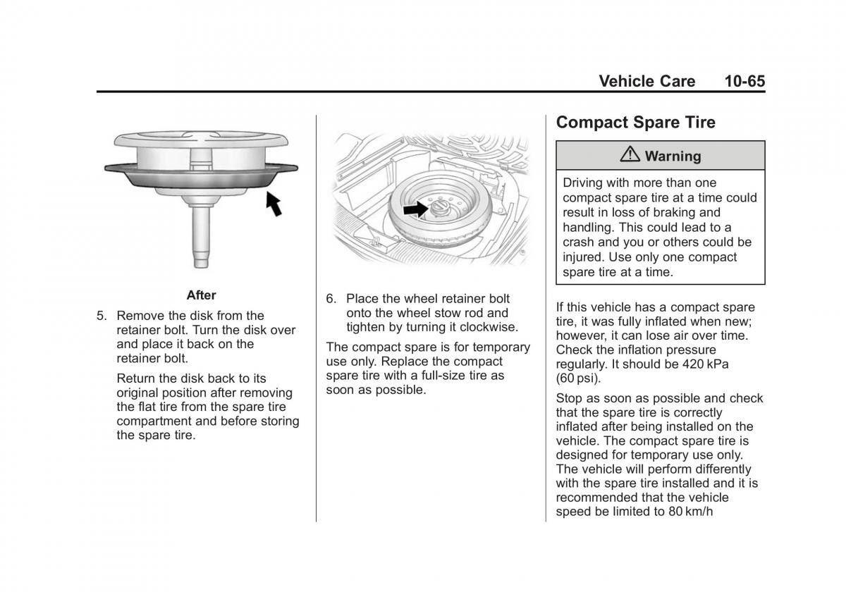 Chevrolet Captiva owners manual / page 305