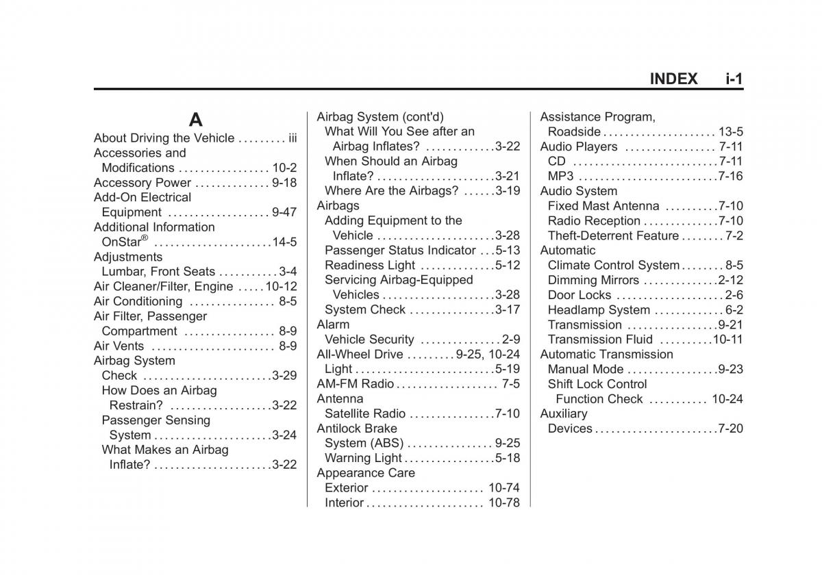 Chevrolet Captiva owners manual / page 371