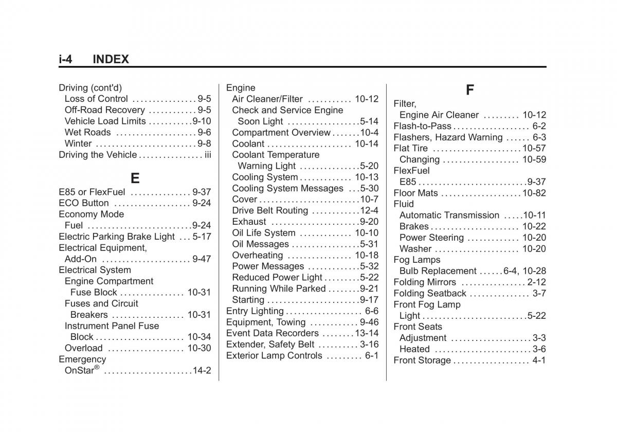 Chevrolet Captiva owners manual / page 374