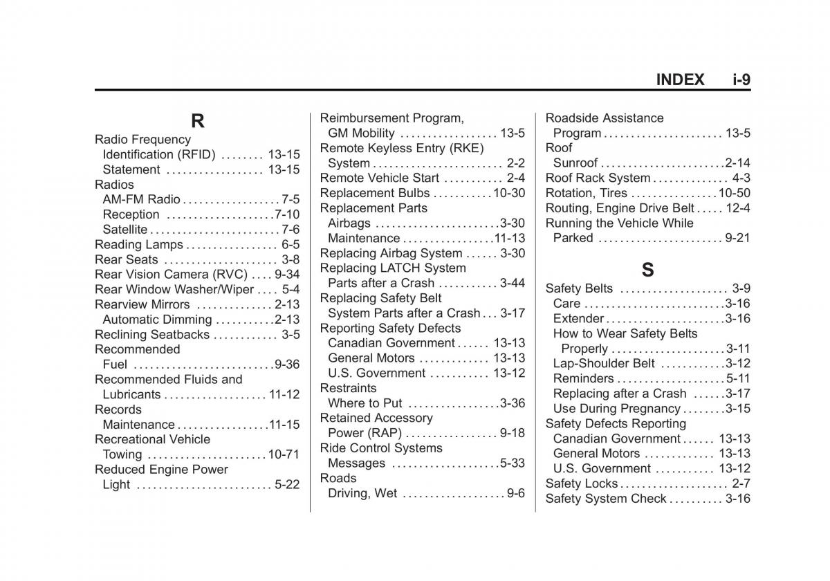 Chevrolet Captiva owners manual / page 379