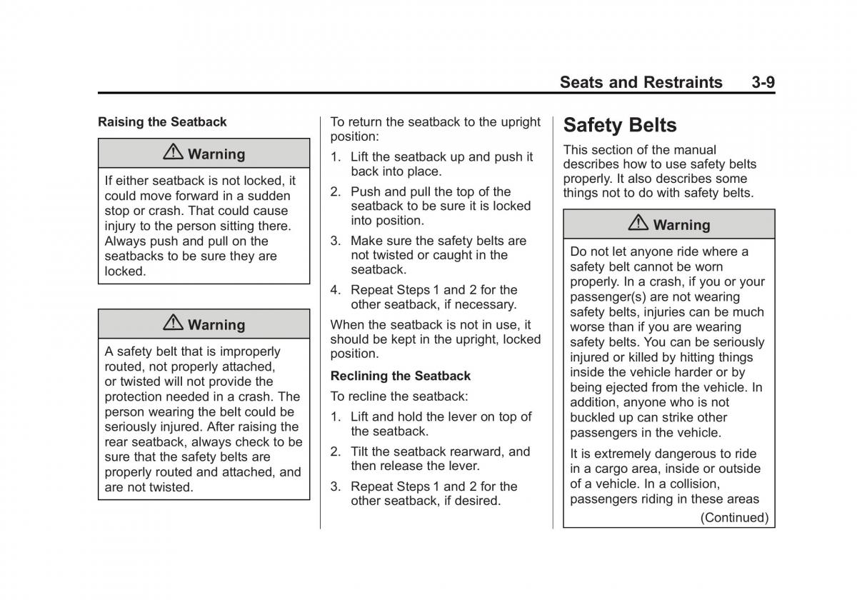 Chevrolet Captiva owners manual / page 53