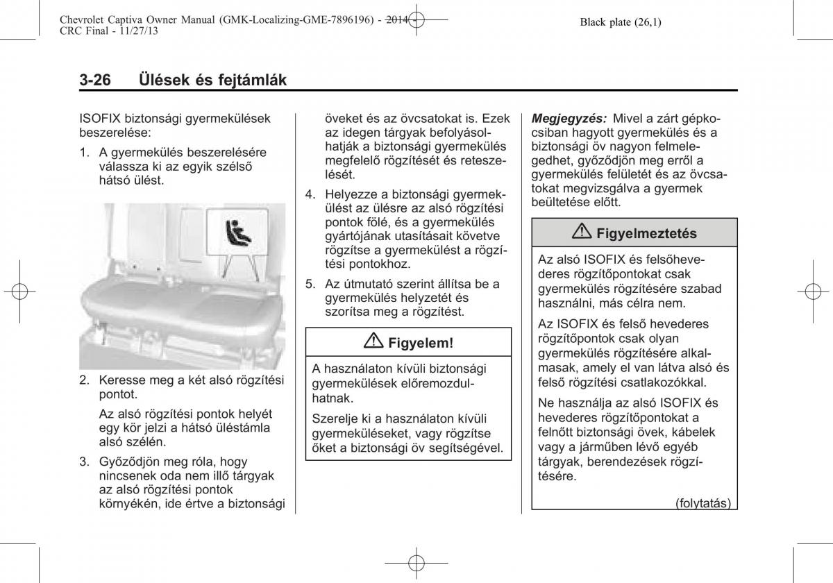 Chevrolet Captiva Kezelesi utmutato / page 68