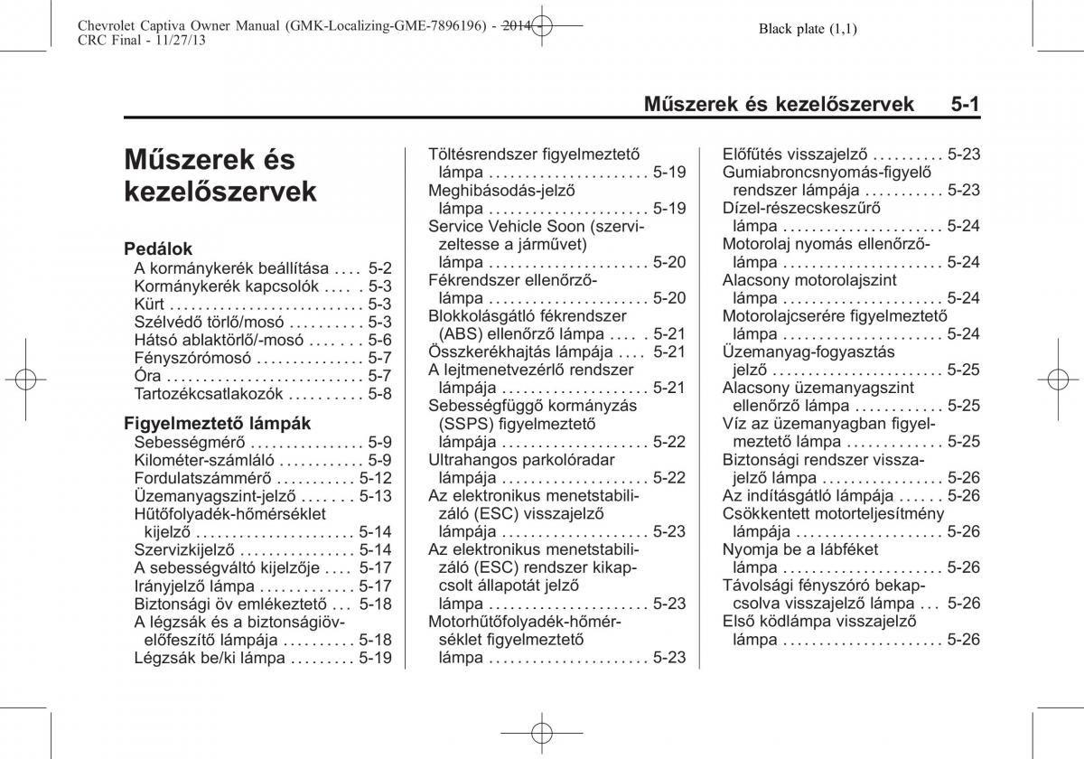 Chevrolet Captiva Kezelesi utmutato / page 81