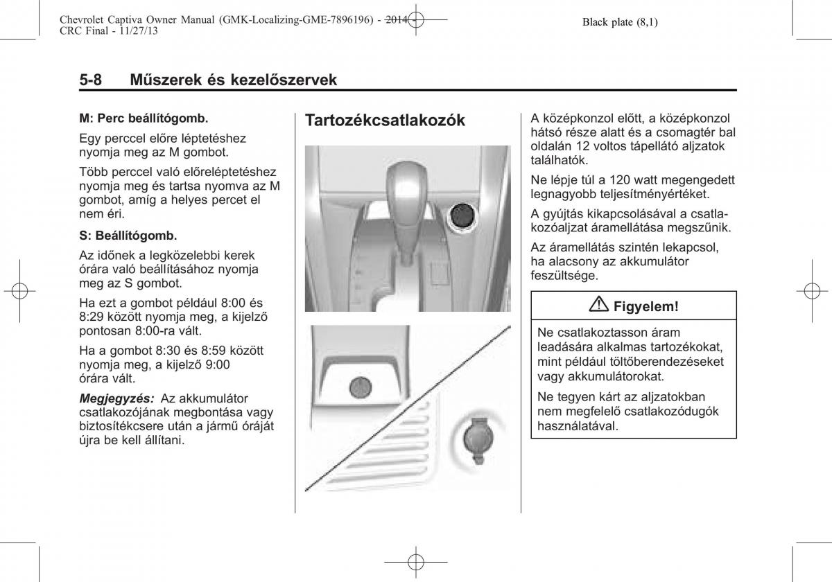 Chevrolet Captiva Kezelesi utmutato / page 88