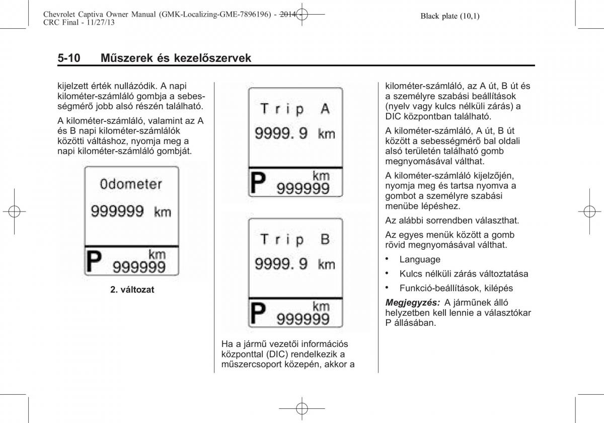 Chevrolet Captiva Kezelesi utmutato / page 90