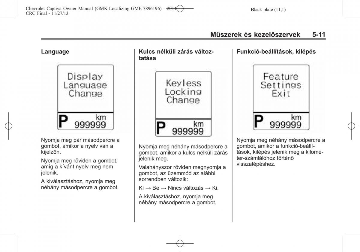 Chevrolet Captiva Kezelesi utmutato / page 91