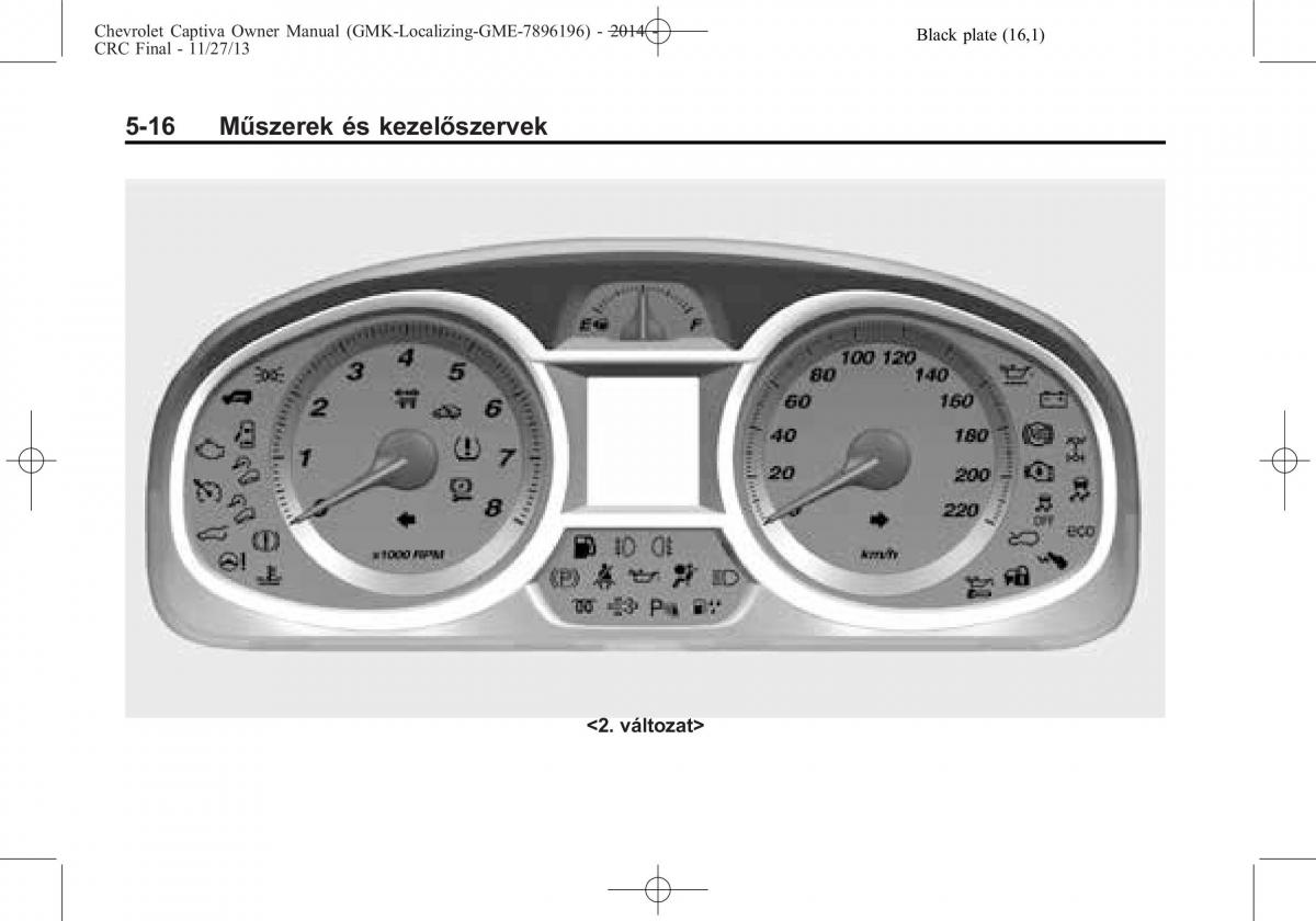 Chevrolet Captiva Kezelesi utmutato / page 96