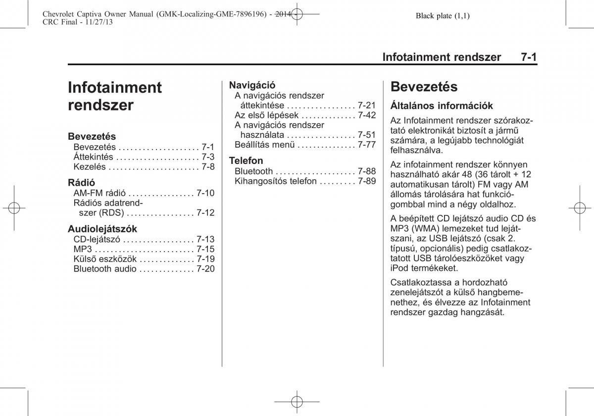 Chevrolet Captiva Kezelesi utmutato / page 125