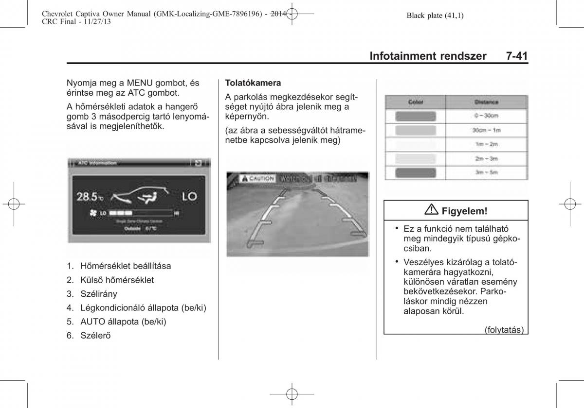 Chevrolet Captiva Kezelesi utmutato / page 165