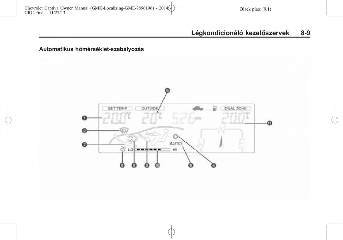 Chevrolet Captiva Kezelesi utmutato / page 223