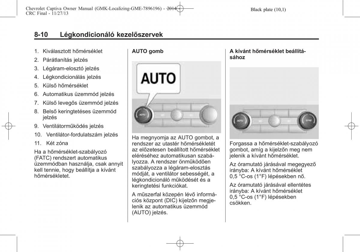 Chevrolet Captiva Kezelesi utmutato / page 224