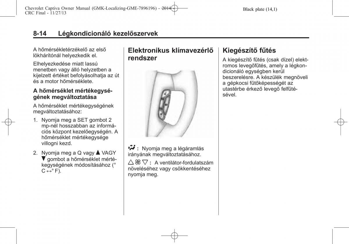 Chevrolet Captiva Kezelesi utmutato / page 228