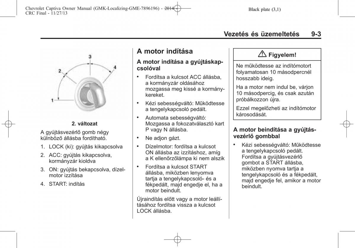 Chevrolet Captiva Kezelesi utmutato / page 235