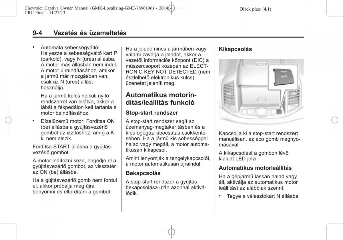 Chevrolet Captiva Kezelesi utmutato / page 236