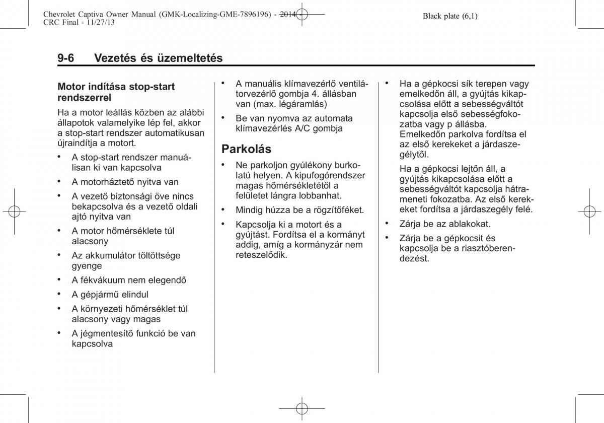 Chevrolet Captiva Kezelesi utmutato / page 238