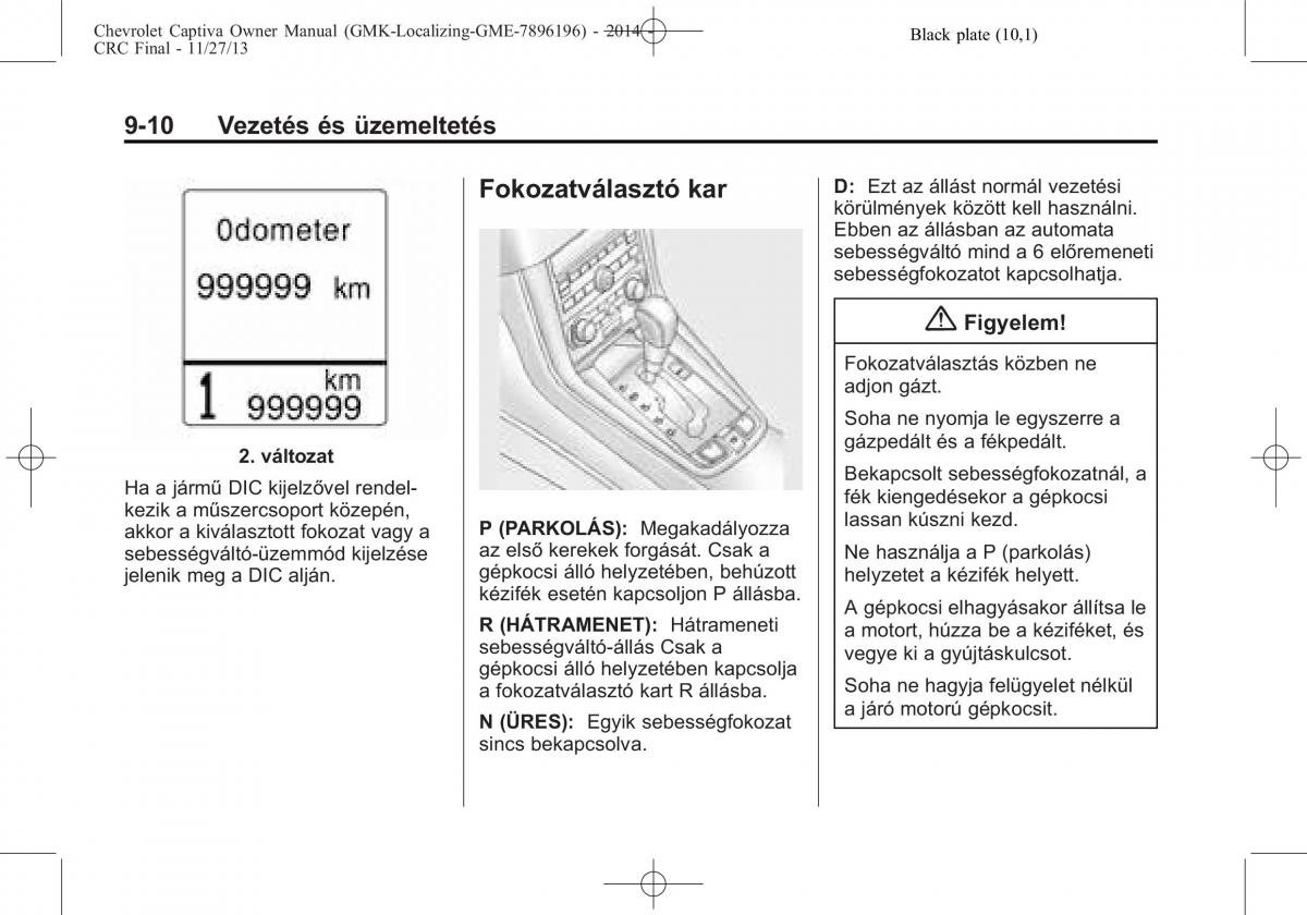 Chevrolet Captiva Kezelesi utmutato / page 242