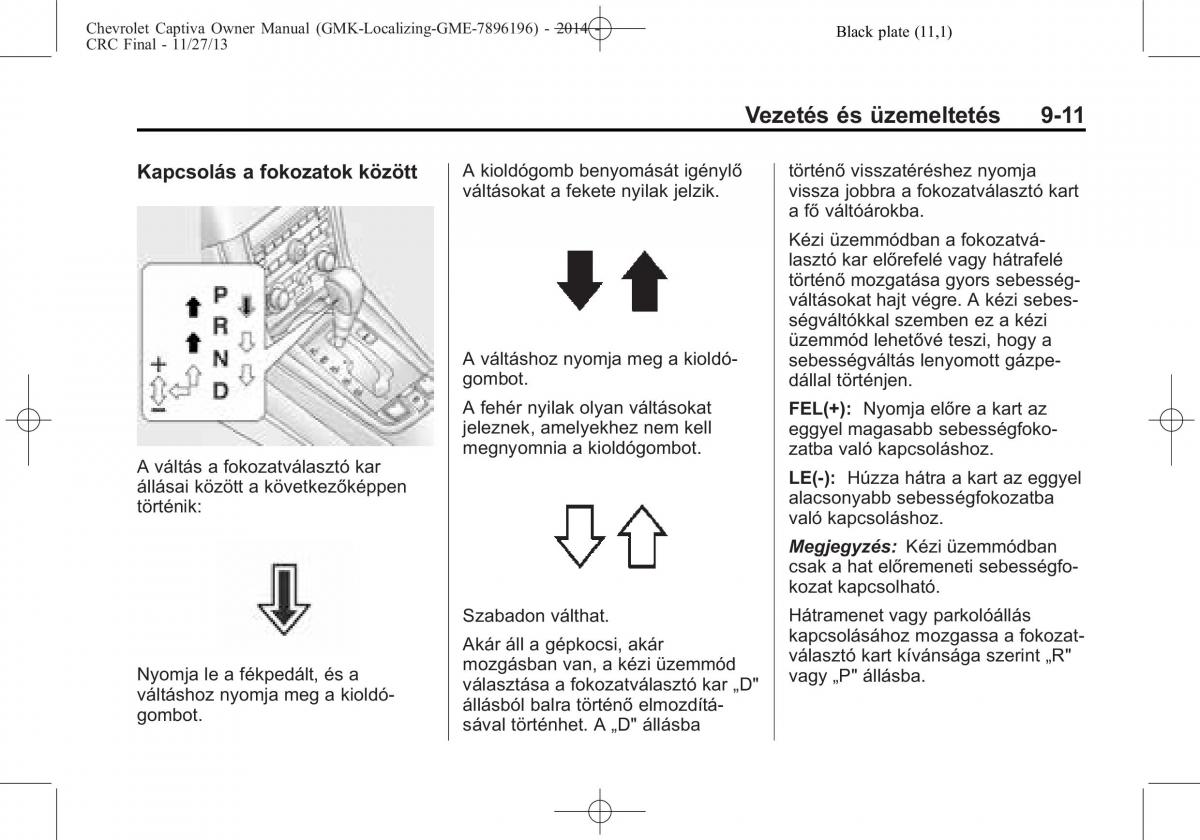 Chevrolet Captiva Kezelesi utmutato / page 243