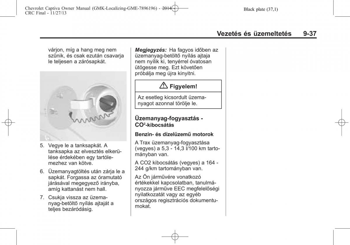 Chevrolet Captiva Kezelesi utmutato / page 269