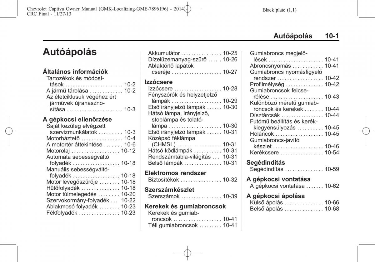 Chevrolet Captiva Kezelesi utmutato / page 271